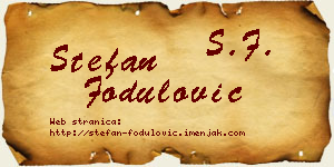 Stefan Fodulović vizit kartica